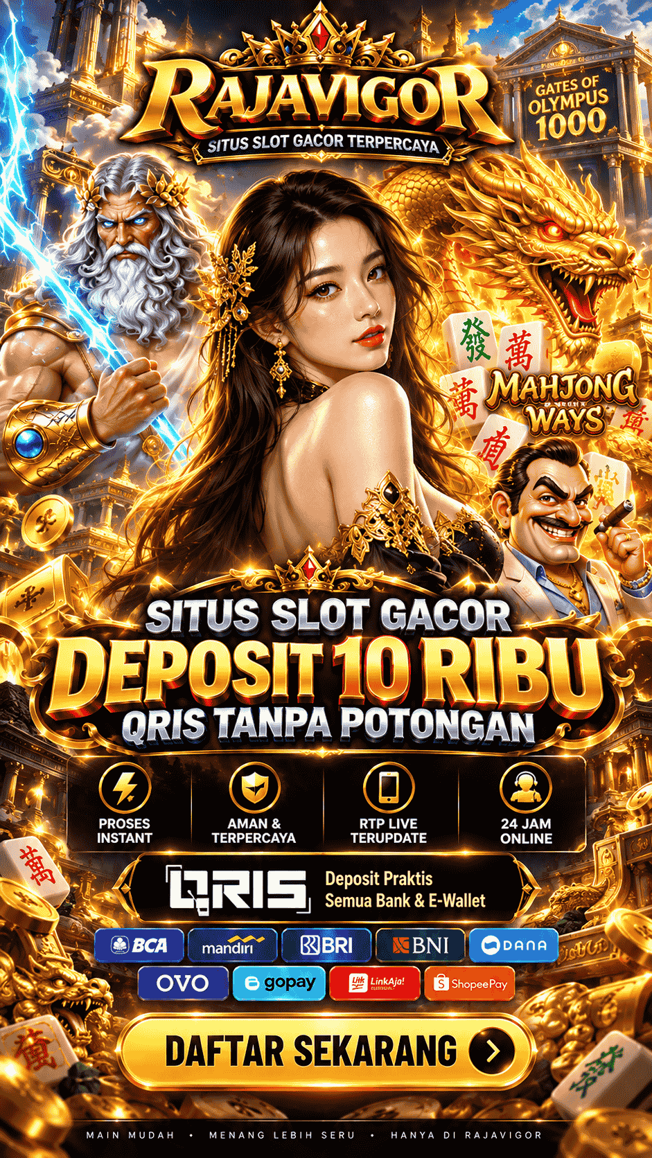Banner RAJAVIGOR ukuran 9 banding 16